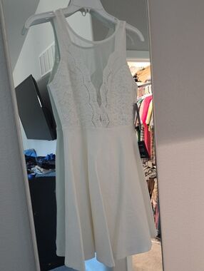 Lulus White Lace Fit & Flare Dress - Women